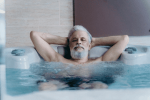 A Man in a Hot Tub