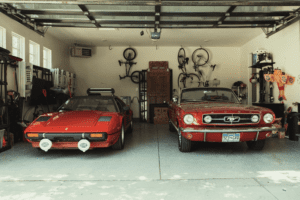 A well-organized garage